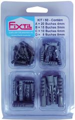 Bucha-Para-Parafuso-Fixtil-Para-Fixacao-4mm-5mm-6mm-8mm-Kit-com-50-Unidades