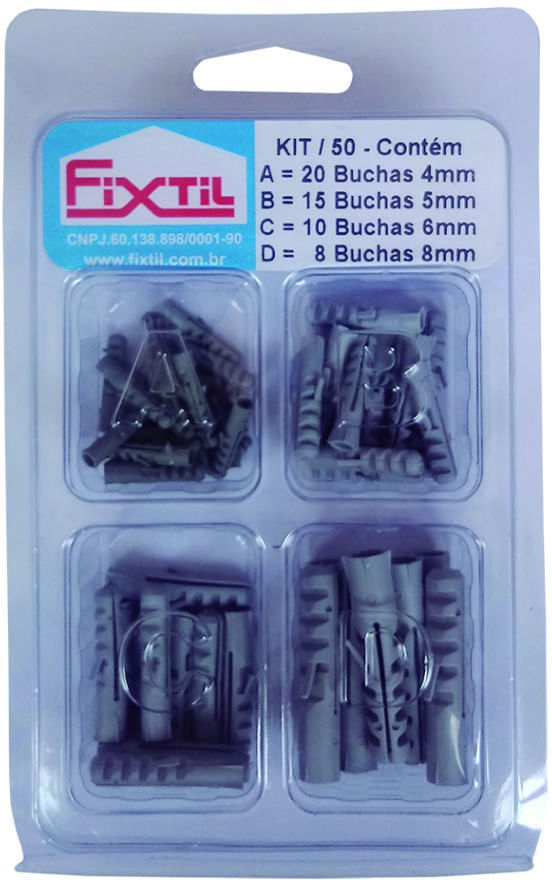 Bucha-Para-Parafuso-Fixtil-Para-Fixacao-4mm-5mm-6mm-8mm-Kit-com-50-Unidades