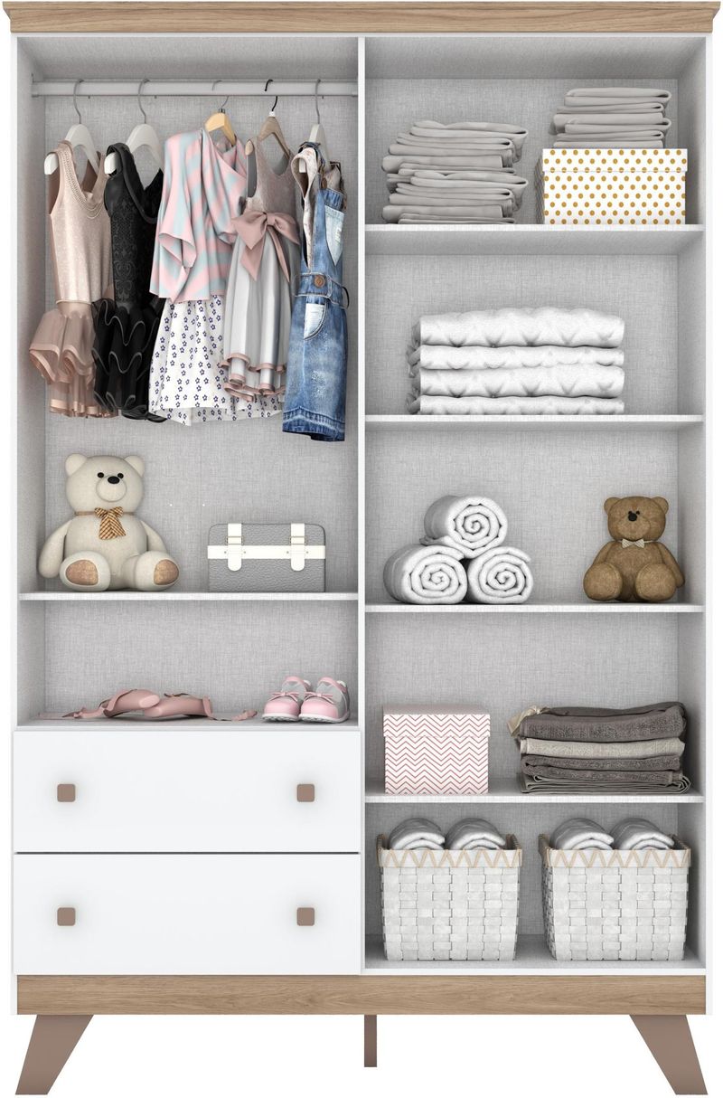 GUARDA-ROUPA---ROUPEIRO-INFANTIL-4-PORTAS-2-GAVETAS-COM-VIDRO-CONFETE-HENN-BRANCO-E-JEQUETIBA