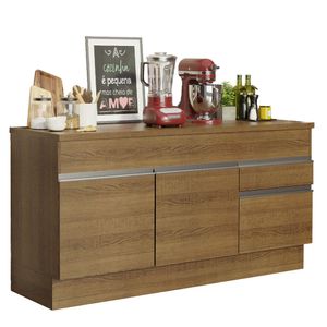 Balcão de Pia Madesa Glamy 150 cm 2 Portas e 2 Gavetas (Com Tampo) Rustic