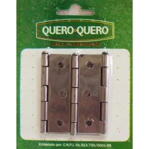 Dobradiça Para Porta Polida 2.1/2" Kit com 3 Unidades