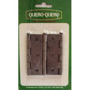 Dobradiça Para Porta Polida 3" Kit com 3 Unidades