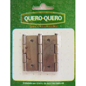 Dobradiça Para Porta Polida 2" Kit com 3 Unidades
