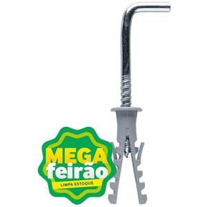 Escápula Tipo L com Bucha Fixtil 4x4x70mm Cartela com 2 Unidades
