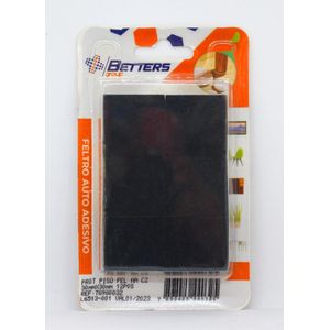 Feltro Protetor de Piso Para Uso em Móveis em Geral Betters Cinza 30x30x3mm