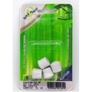 Ponteira Para Proteção Pé de Móveis Externa Betters PVC Branco 1/2"