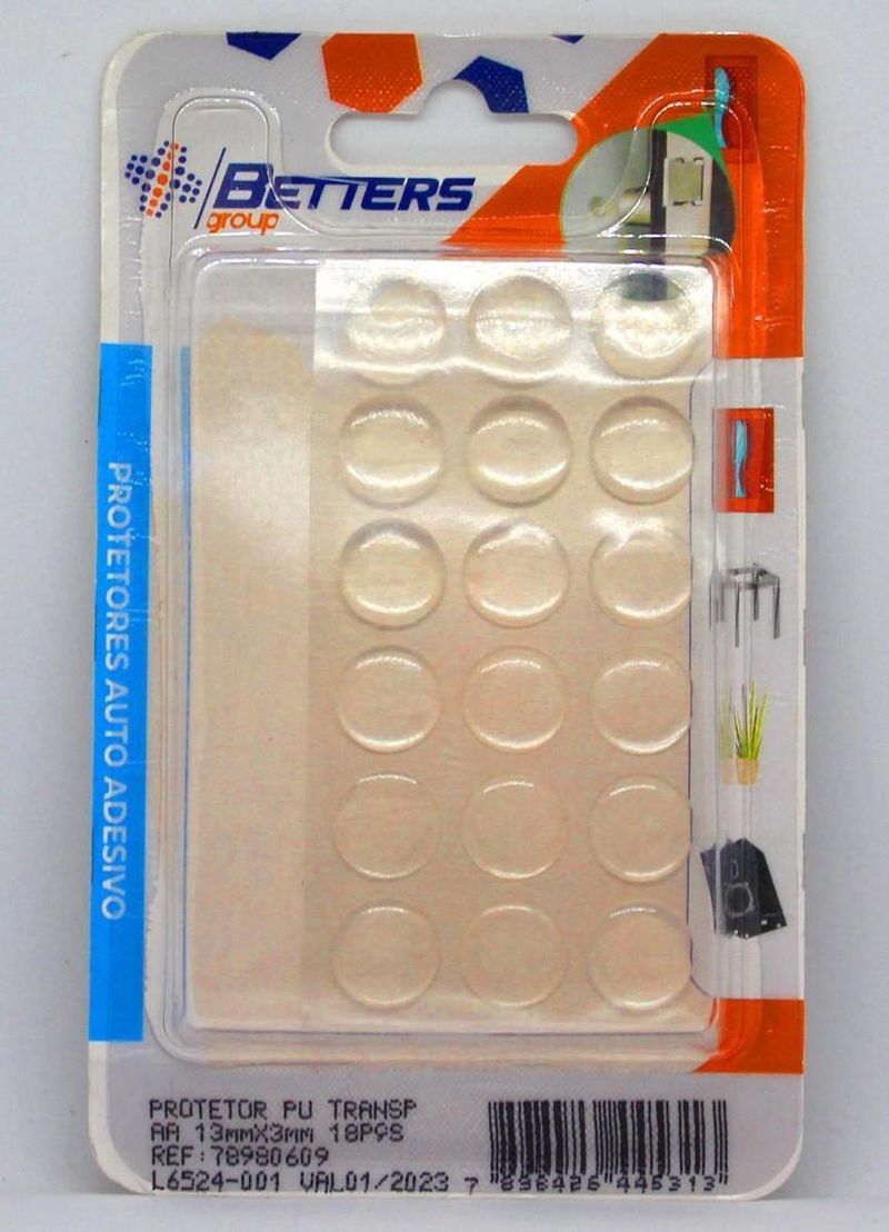 Protetor-Para-Moveis-Adesivo-em-PU-Betters-Transparente-13cm-Cartela-com-18-Unidades