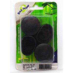 Ponteira Para Proteção Pé de Móveis Externo Betters PVC Preto 1.1/4"