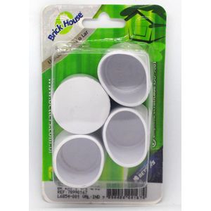 Ponteira Para Proteção Pé de Móveis Externa Betters PVC Branco 1.1/4"