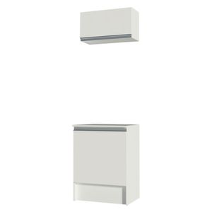 Kit Madesa Topazio 60 cm com Armário e Balcão Branco