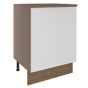 Balcão Madesa Stella 60 cm 1 Porta Rustic/Branco
