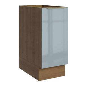 Balcão Madesa Lux 35 cm 1 Porta (Sem Tampo) Rustic/Cinza