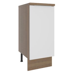 Balcão Madesa Stella 35 cm 1 Porta Rustic/Branco