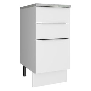 Balcão Madesa Stella 40 cm 3 Gavetas Branco