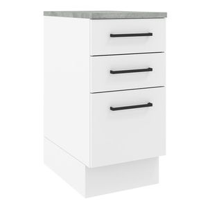 Balcão Madesa Agata 40 cm 3 Gavetas Branco
