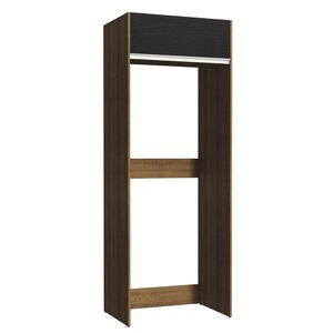 Porta-Geladeira Madesa Glamy 1 Porta Basculante Rustic/Preto