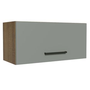 Armário Aéreo de Cozinha Madesa Agata 70 cm 1 Porta Basculante Rustic/Cinza