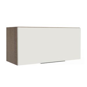 Armário Aéreo de Cozinha Madesa Stella 70 cm 1 Porta Basculante Rustic/Branco