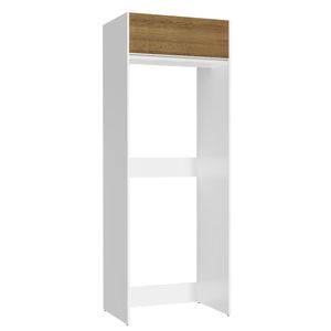 Porta-Geladeira Madesa Glamy 1 Porta Basculante Branco/Rustic