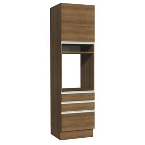 Torre Quente Madesa Glamy 60 cm 1 Porta 3 Gavetas Rustic
