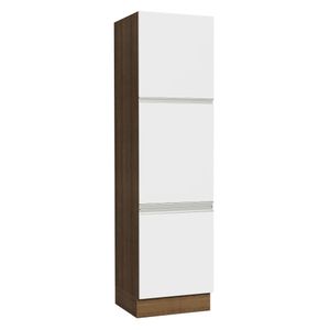 Paneleiro Madesa Glamy 60 cm 3 Portas Rustic/Branco