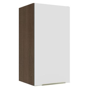Armário Aéreo Madesa Lux 35 cm 1 Porta Rustic/Branco Veludo