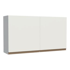 Armário Aéreo Madesa Reims 120 cm 2 Portas Branco