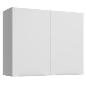 Armário Aéreo Madesa Stella 80 cm 2 Portas Branco