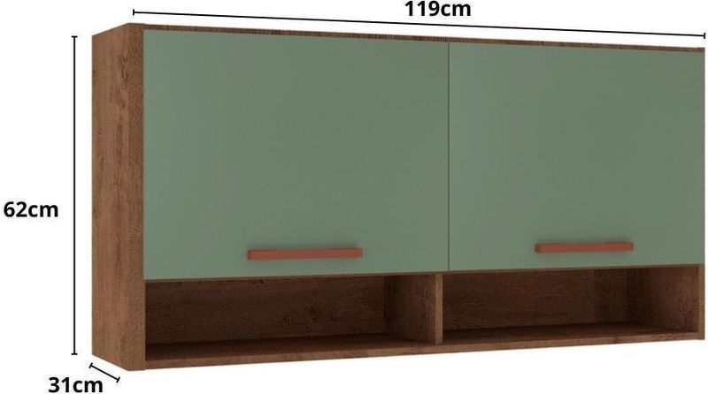 Armario-Aereo-2-Portas-San-Marino-Atualle-Freijo-e-Verde-120cm