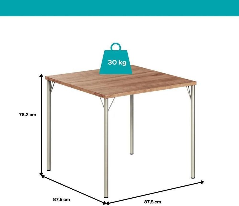 Mesa-Quadrada-Carraro-Cor-Tampo-Freijo-Com-Estrutura-Metalica-Cor-Prata