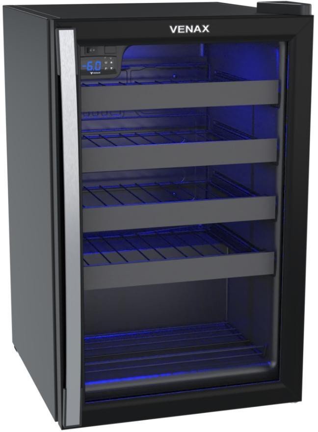 ADEGA-VENAX-PIUBELLA-PARA-24-GARRAFAS-PRETA-127V
