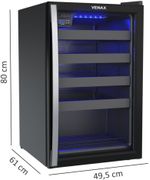 ADEGA-VENAX-PIUBELLA-PARA-24-GARRAFAS-PRETA-127V