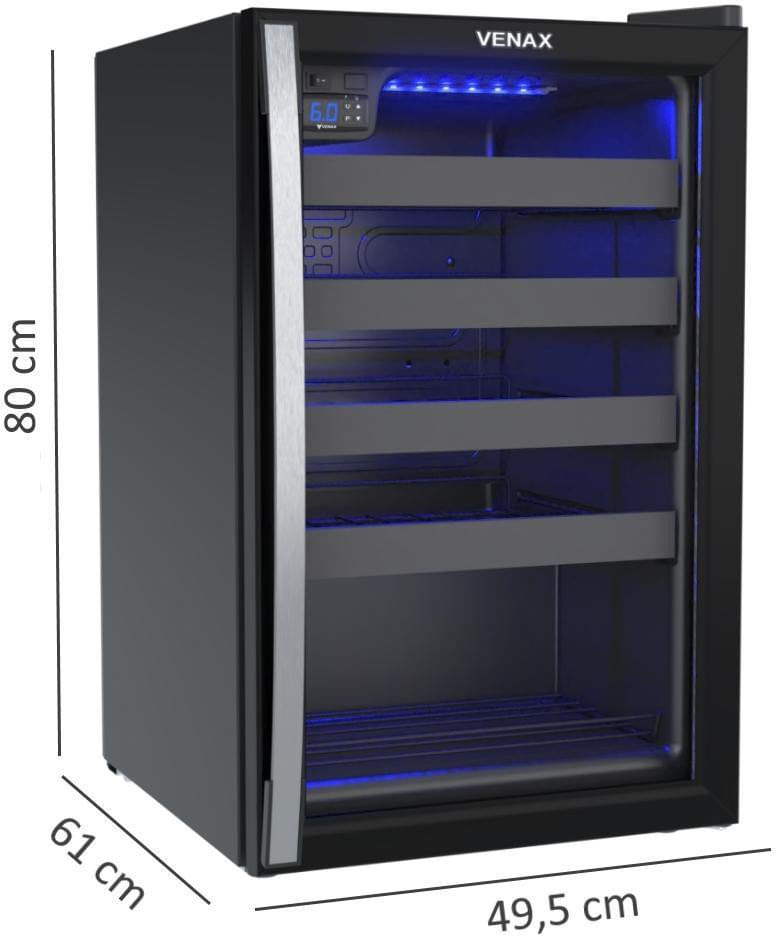 ADEGA-VENAX-PIUBELLA-PARA-24-GARRAFAS-PRETA-127V