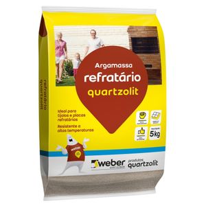 Argamassa Quartzolit Refratária Cinza 5Kg