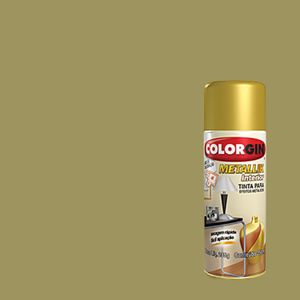 Tinta Spray Colorgin Metallik Ouro 350ml