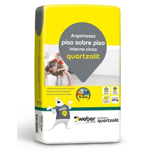 Argamassa Quartzolit Sobre Piso Porcelanato Interno Cinza 20Kg