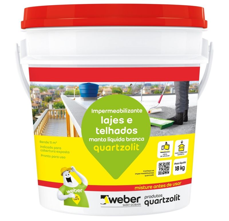 Manta-Liquida-Impermeabilizante-Para-Laje-Quartzolit-Branco-18Kg