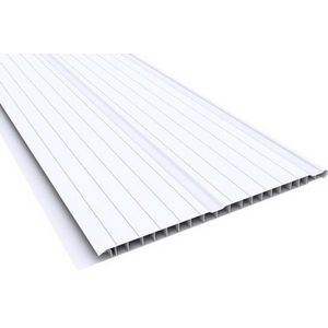 Forro PVC Semita Frisado Branco Gelo 8mm 20cm 4m