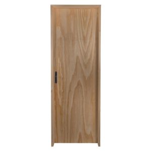 Porta de Madeira Pinus Montada Interna 2549 70x213x14cm Fechadura Cromada Esquerda