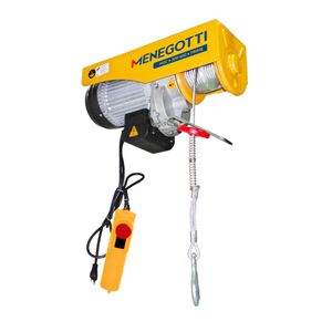 Guincho de Coluna Elétrico Menegotti Prime 300/600Kg 12/6m com Motor Monofásico 60HZ 110V