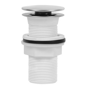 Válvula Para Lavatório Astra Click com Capa Inox Branco 1.1/4"