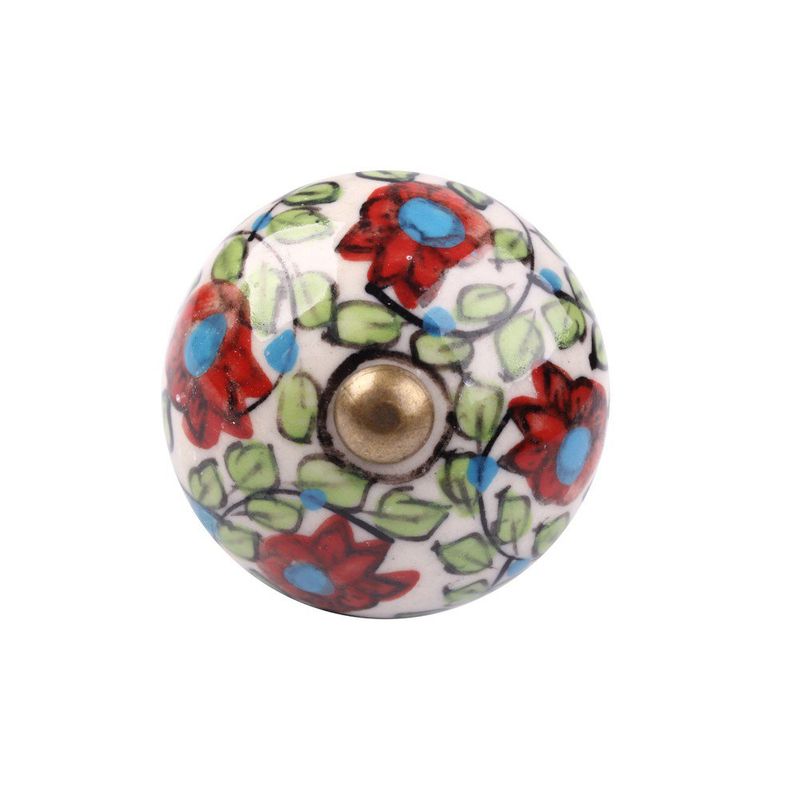 PUXADOR-PARA-PORTA-VENUS-EM-CERAMICA-PERFIL-REDONDO-VERDE-E-VERMELHO-A8XD4CM
