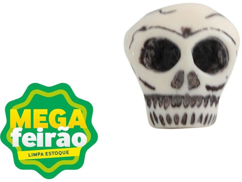 Puxador-Para-Porta-Venus-Caveira-Branco-4x35x35cm
