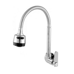 Torneira Pia Cozinha de Plástico Romar de Parede Bica Móvel Flex Pratic Cromado Dn15/Dn20