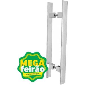 Puxador Para Porta WF Rubi A-102 40Cm Formato Barra Chata Em H Escovado