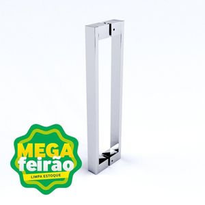 Puxador Para Porta WF Quartzo A-170 30Cm Formato Barra Chata Em C Escovado