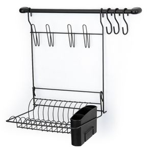 Organizador de Utensílios de Cozinha Cook Home Arthi Kit 8 Preto