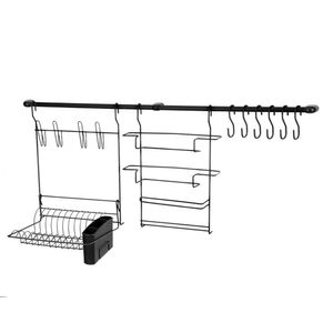 Organizador de Utensílios de Cozinha Cook Home Arthi Kit 9 Preto