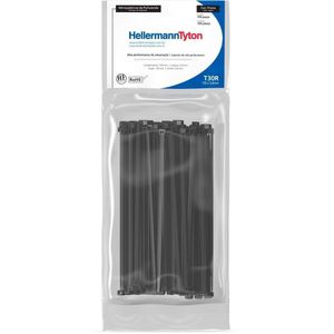 Abraçadeira de Nylon Hellermanntyton T30R Preto 150x3,6mm Pacote com 100 Unidades