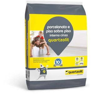 Argamassa Quartzolit Sobre Piso Interno Cinza 20Kg